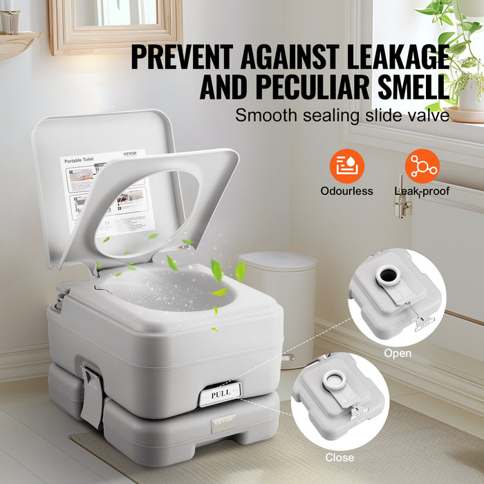 Portable Pressurized Flush Toilet with Waste Tank & Carry Bag – Leak‑Proof RV & Camping Commode for Outdoor & Emergency Use