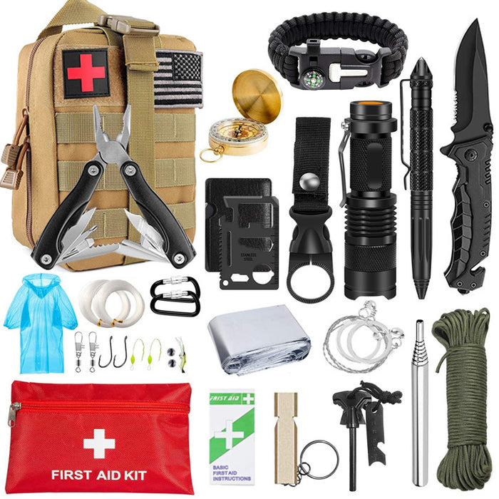 SOS Emergency First Aid Kit – Compact Medical Supplies for Home, Travel & Outdoor Preparedness