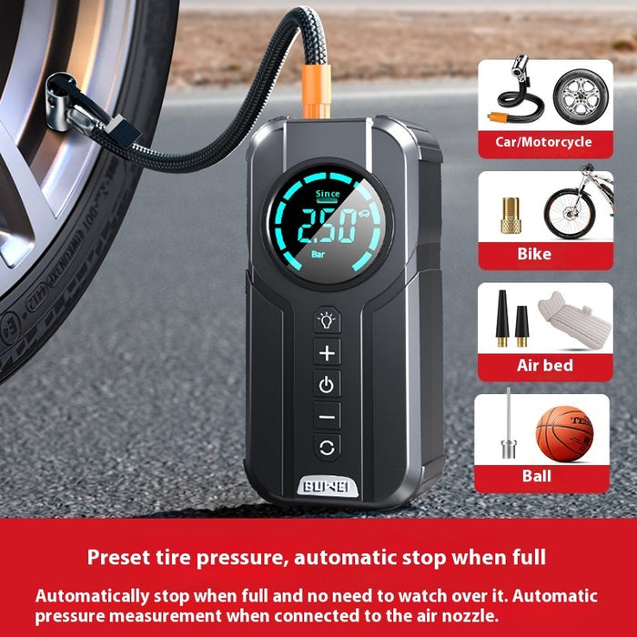 Multifunction Car Emergency Jump Starter & Inflator – Portable 12V Vehicle Power Supply for Roadside Safety & Preparedness