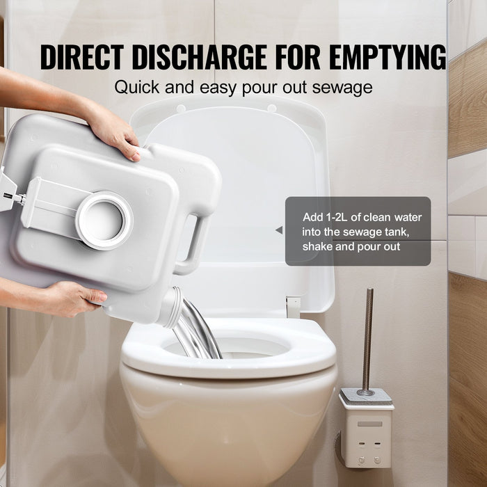 Portable Pressurized Flush Toilet with Waste Tank & Carry Bag – Leak‑Proof RV & Camping Commode for Outdoor & Emergency Use