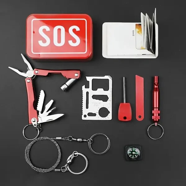 8‑Item Emergency Survival Kit – Essential Outdoor & Home Preparedness Gear