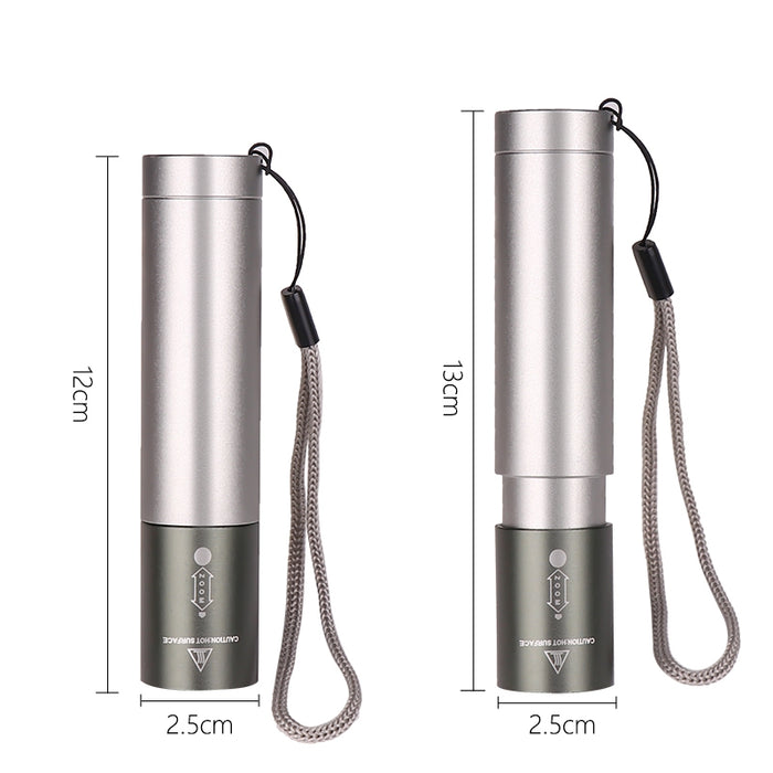 USB Rechargeable T6 LED Flashlight – 3-Mode Adjustable Zoom Tactical Torch for Camping, Emergency & Outdoor Use
