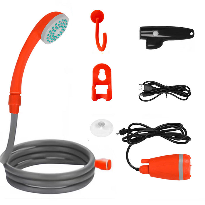USB Rechargeable Portable Camping Shower – Electric Outdoor Shower Pump for Travel, Garden & Emergency Preparedness