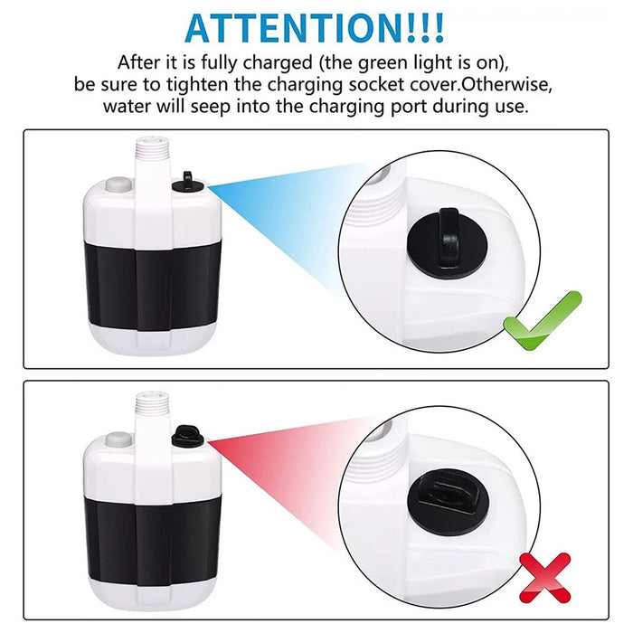 USB Rechargeable Portable Camping Shower – Electric Outdoor Shower Pump for Travel, Garden & Emergency Preparedness