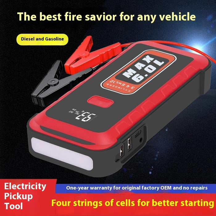 Large Capacity Car Jump Starter & Power Bank – Portable Emergency Start Power Source for Vehicles & Preparedness Kits