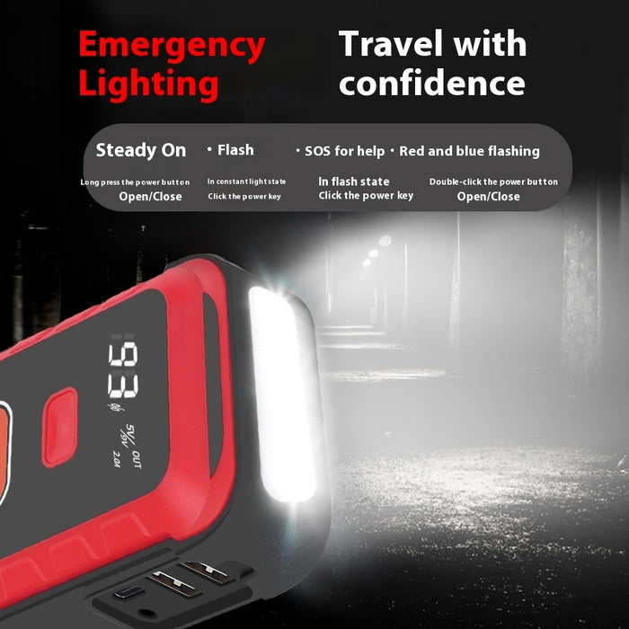 Large Capacity Car Jump Starter & Power Bank – Portable Emergency Start Power Source for Vehicles & Preparedness Kits