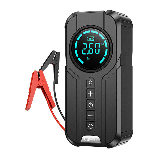 Multifunction Car Emergency Jump Starter & Inflator – Portable 12V Vehicle Power Supply for Roadside Safety & Preparedness