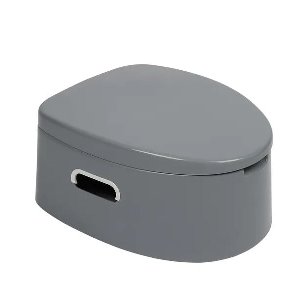 Portable Camping Toilet with Non-Slip Mat – Compact Emergency Toilet for Travel, Car & Outdoor Preparedness (Grey)